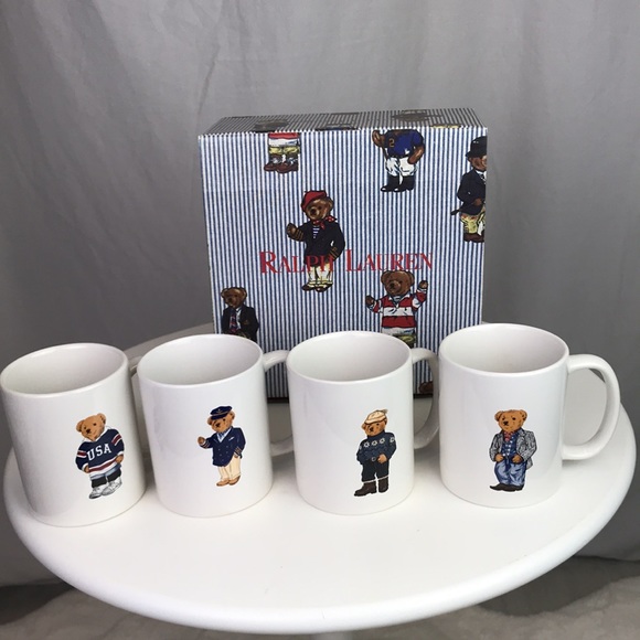 Ralph Lauren Other - 4 Ralph Lauren Bear Mug Set